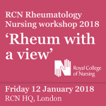 RCN Rheumatology18 is next week