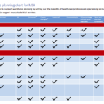 Workforce planning chart for MSK