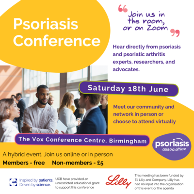 Psoriasis Association Conference 2022 – booking now