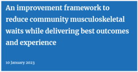 New Community MSK Framework