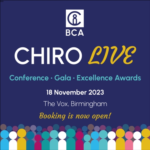 Booking is open for Chiro Live 2023