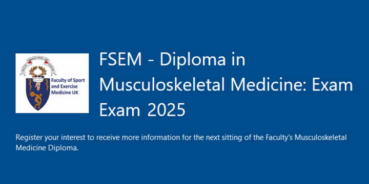 Diploma in MSK Medicine: register your interest